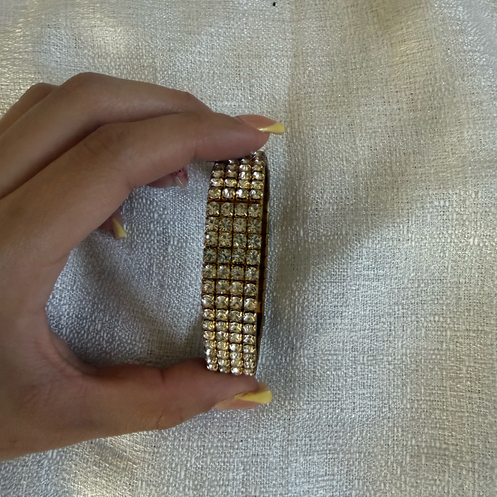Gold Crystal Stretch Bracelet - Women Jewelry
